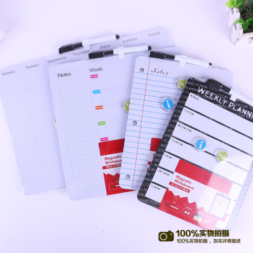 Writing Board Magnetic White-Board-Week Schedule Wall Sticker Self-Discipline Chart Work and Study Schedule Can Be Erased Repeatedly