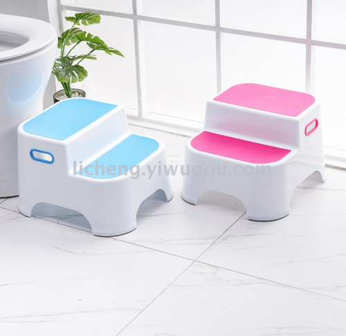 plastic stool children‘s hand washing footstool double-layer stool non-slip stool step stool toilet footstool