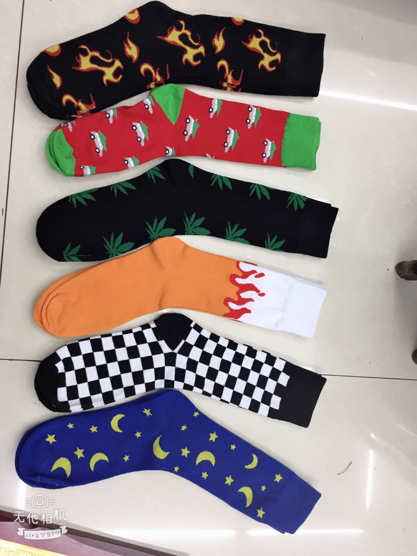 Tide socks, casual socks, couple socks, foreign trade socks, OEM processing