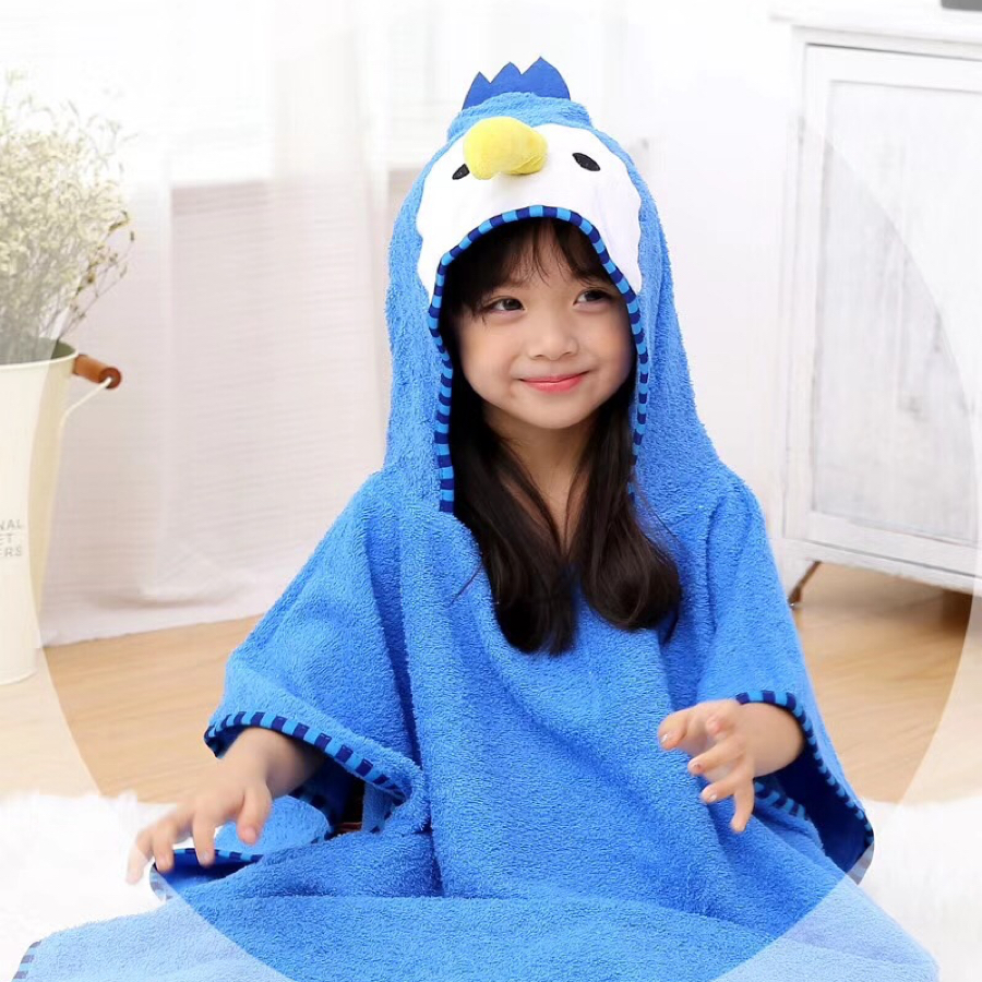 Children's bath wear cotton bath towel cartoon animal cape cape sea windproof changing cover 60*120 spot