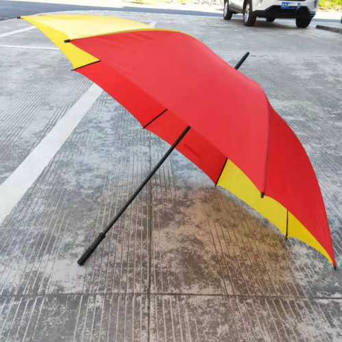 Umbrella manufacturer 30-Inch Polyester Cloth Double Bone Long Handle Umbrella Southeast Asian Foreign Trade Hand Open Straight Umbrella Solid Color 