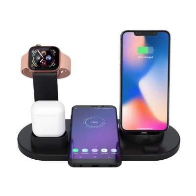 Amazon hot style three-in-one wireless charger is suitable for iphone headset three-in-one wireless charging bracket