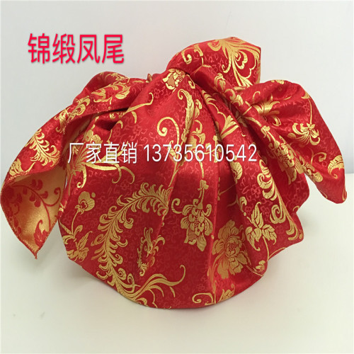 Factory Direct Sales High-End Satin Phoenix Tail Wedding Package Leather Bride Dowry Package Wedding Package