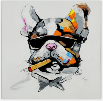 动物卡通款油画 80*80装饰画 可来样定制尺寸也可定制量大价格优