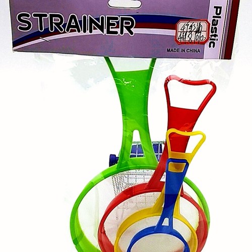 Sunshine Department Store Plastic Colander Filter Strainer with Handle Mesh Sieve Flour Sieve Soy Milk and Juice Skimmer