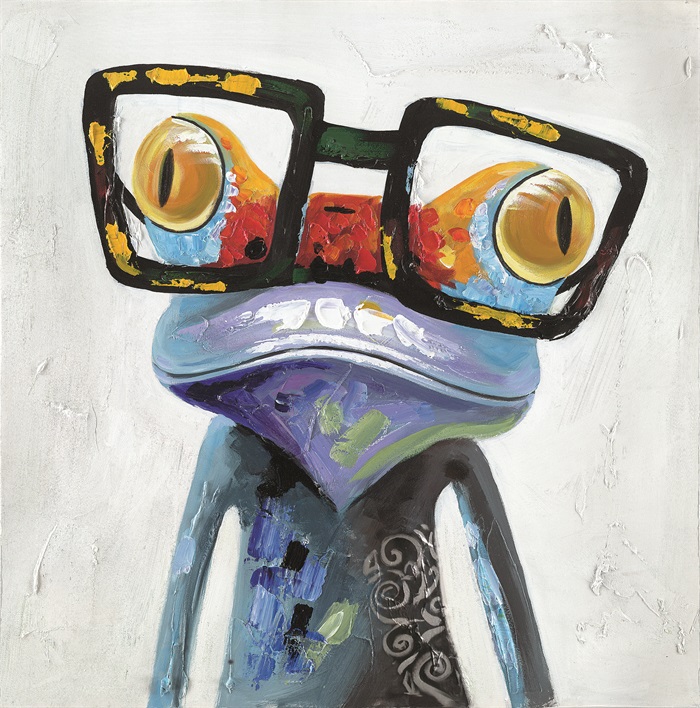 动物卡通款油画 80*80装饰画 可来样定制尺寸也可定制量大价格优