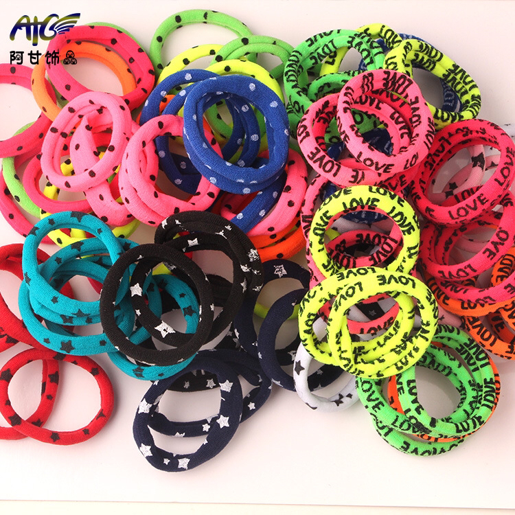 Children's hair band girl's hair band Korean ponytail go with adult ins hair rope headpiece colorful head