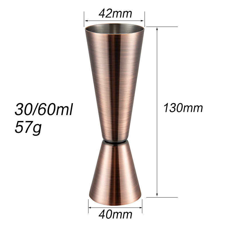 双口量杯pouring measure电镀复古铜量杯 酒吧专用鸡尾酒量酒器详情4