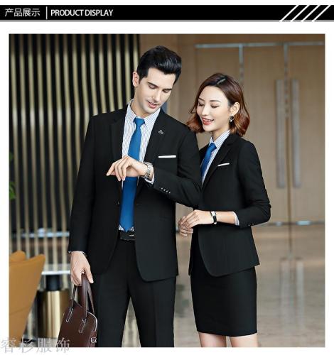 rui shan men‘s and women‘s professional suit same suit formal wear sales hotel work clothes autumn and winter business uniform