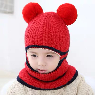 baby winter windproof band scarf cap for boys and girls