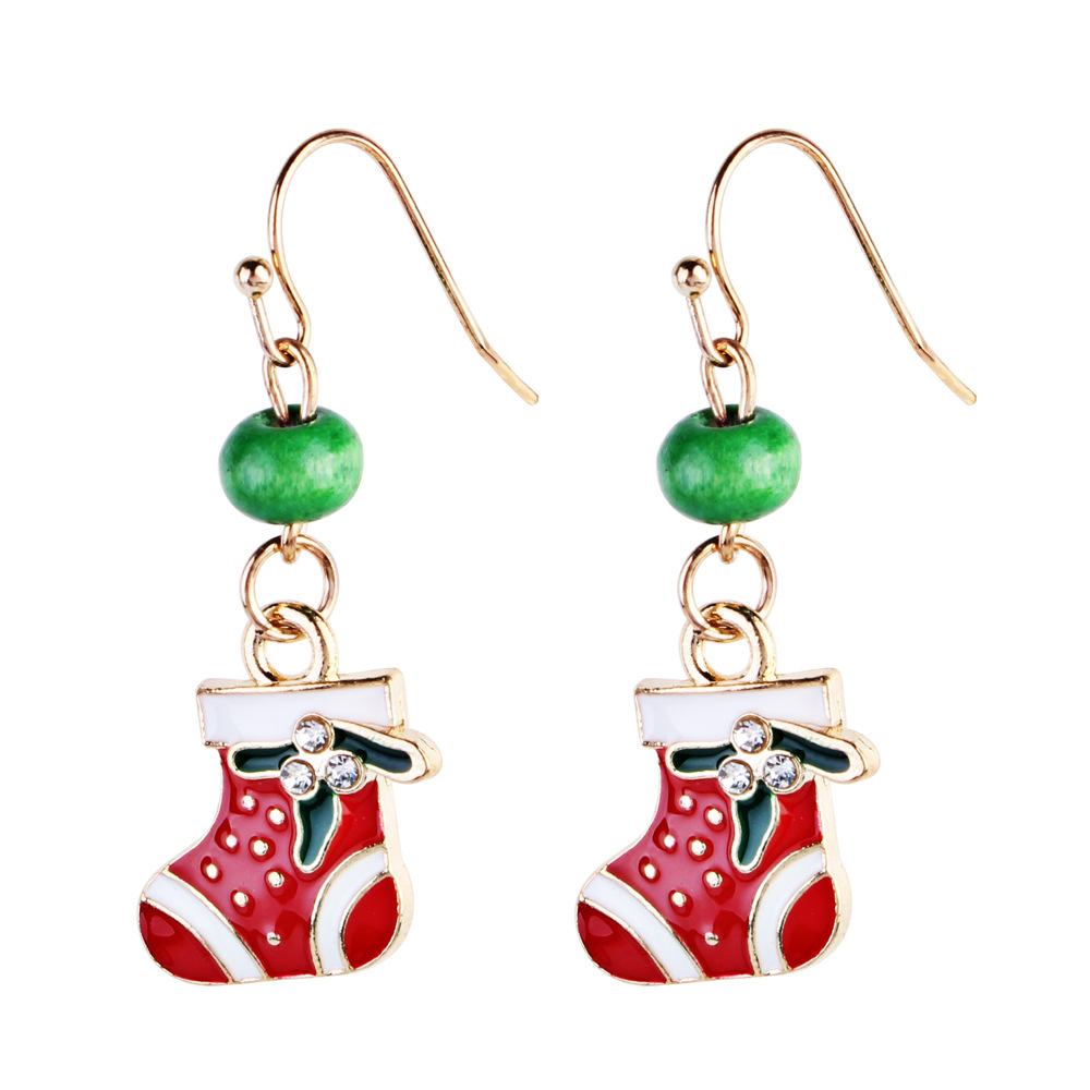 欧美毛球秋冬耳钉耳环耳线礼物铃铛雪花女圣诞节合辑耳饰品批发