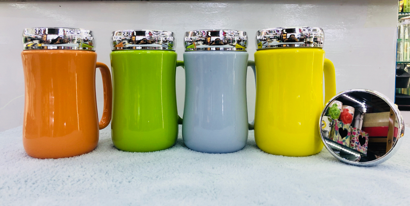 彩色镜面杯陶瓷保温水杯创意陶瓷茶杯