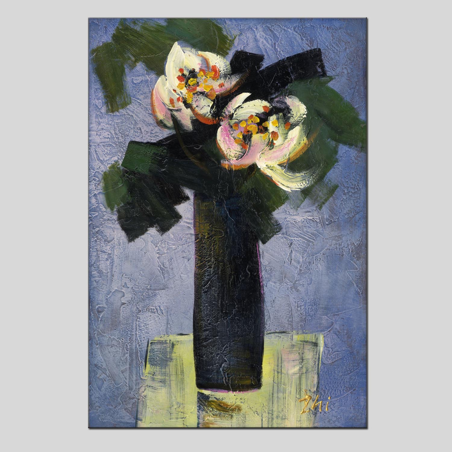 厂家直销挂画客厅玄关画 花卉抽象欧式装饰画 油画浮雕装饰画定制