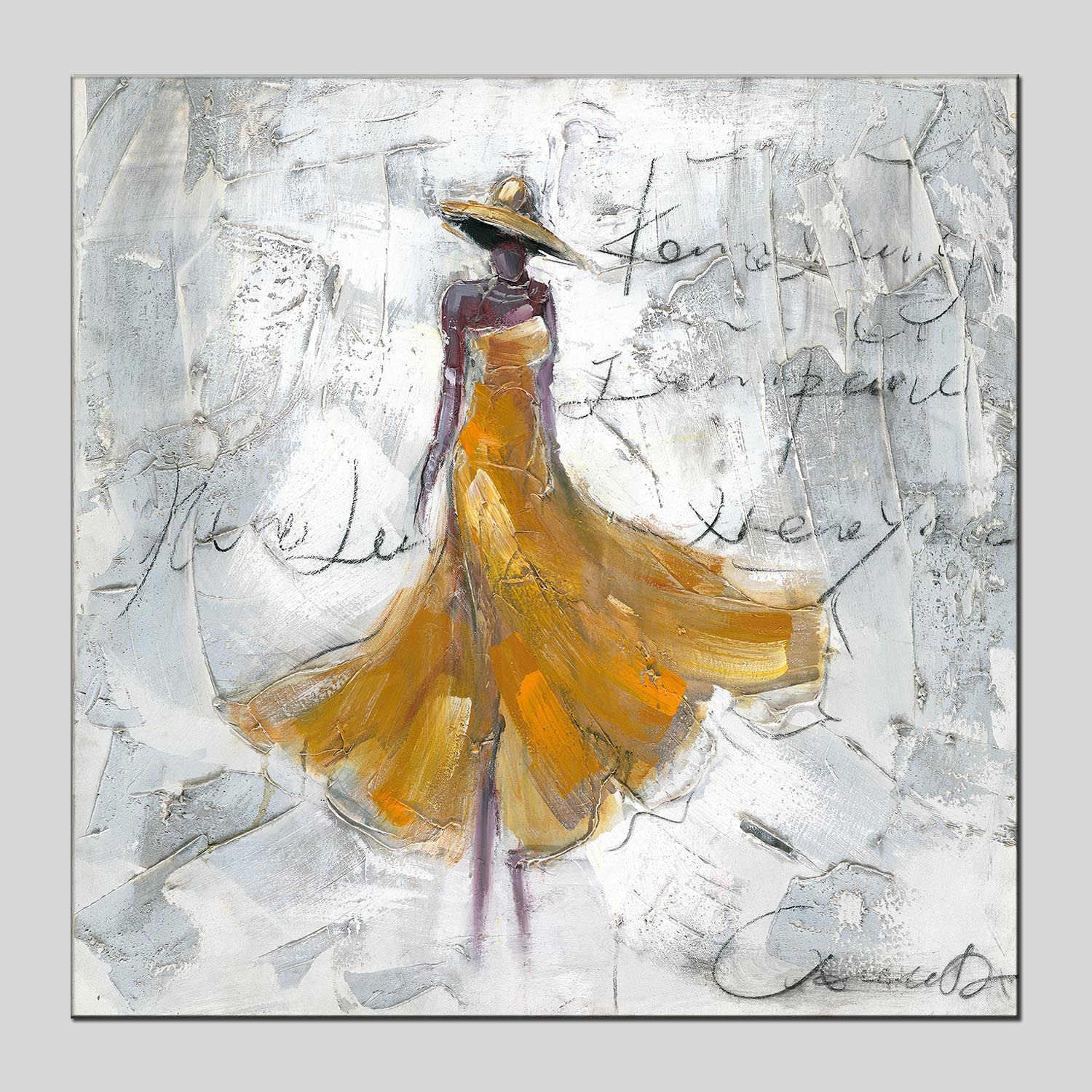 现代简约北欧式客厅装饰画小清新人物美女餐厅卧室油画室内艺术画