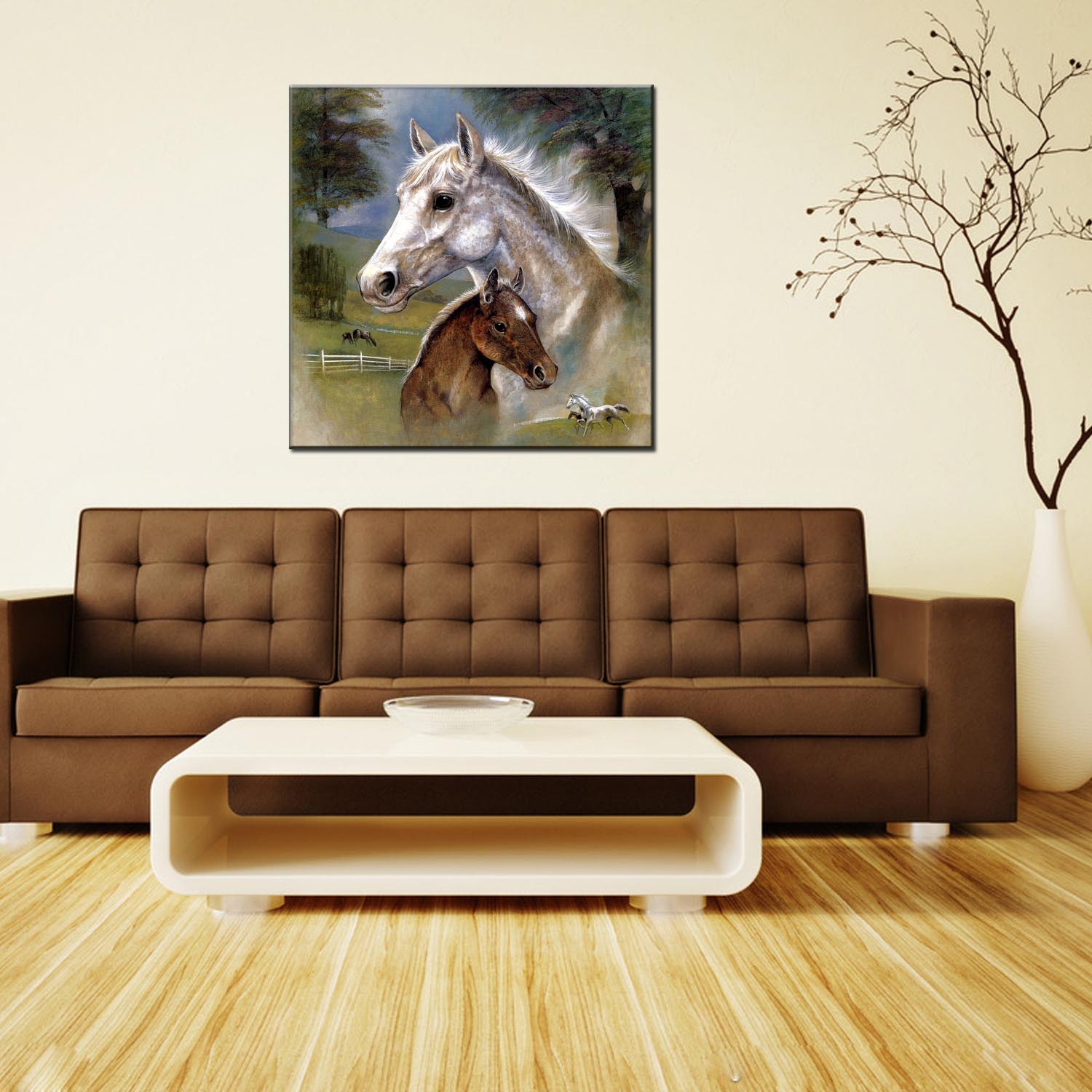 创意儿童房卧室床头油画现代简约壁画小清新客厅装饰画一件代发