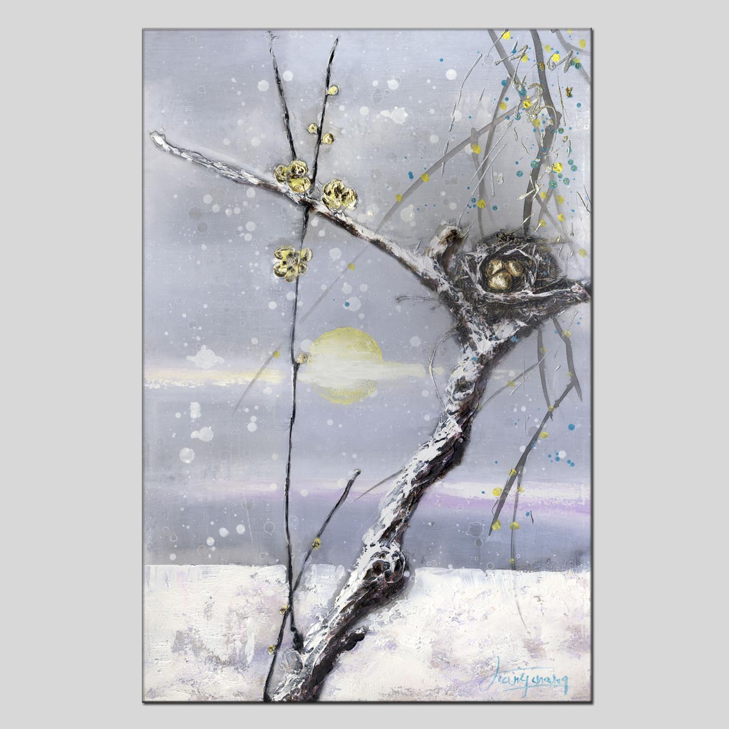 厂家直销手绘油画欧式装饰画 客厅抽象餐厅装饰画 长方形风景挂画