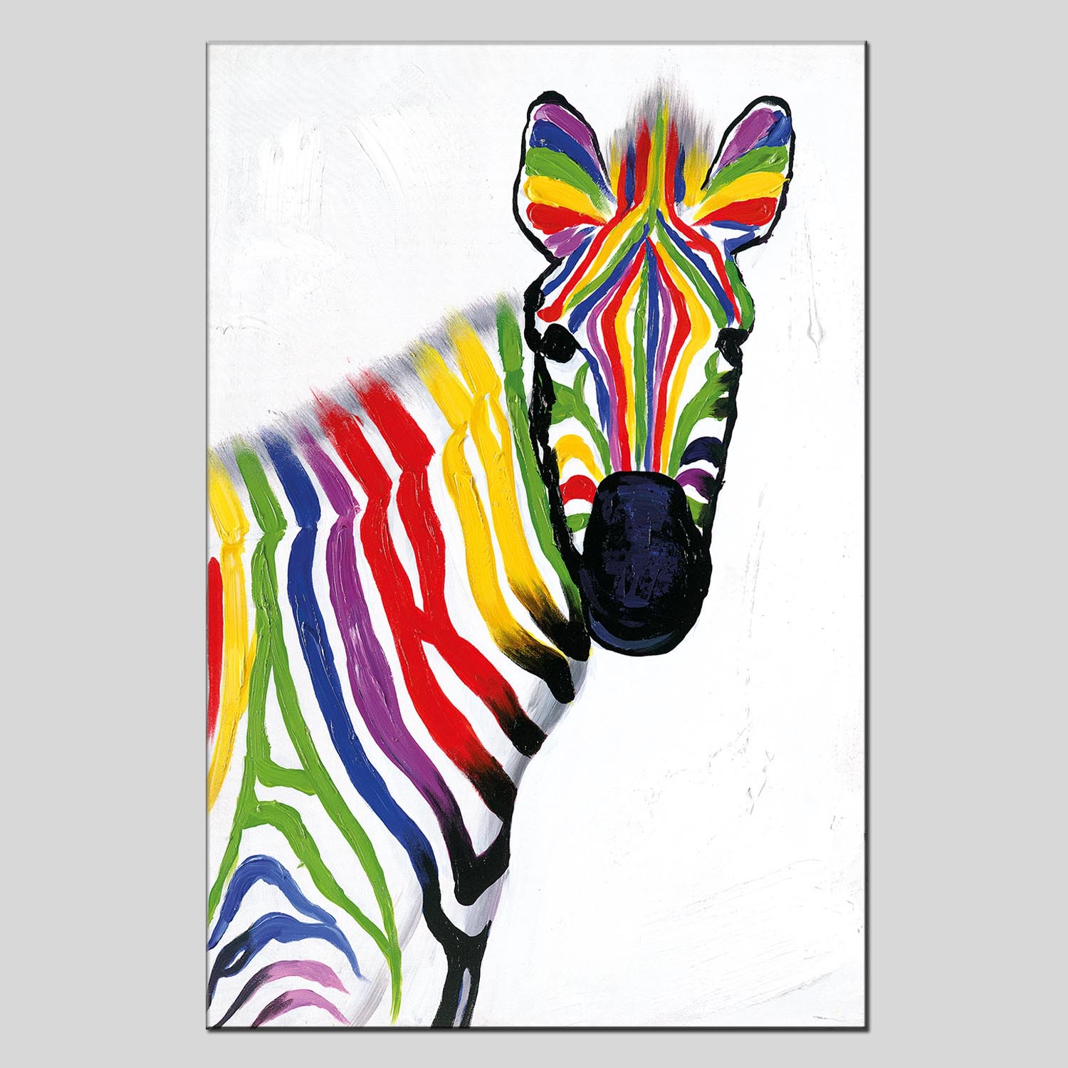 厂家直销半手绘欧式装饰油画正品简约斑马客厅挂画现代印象派油画