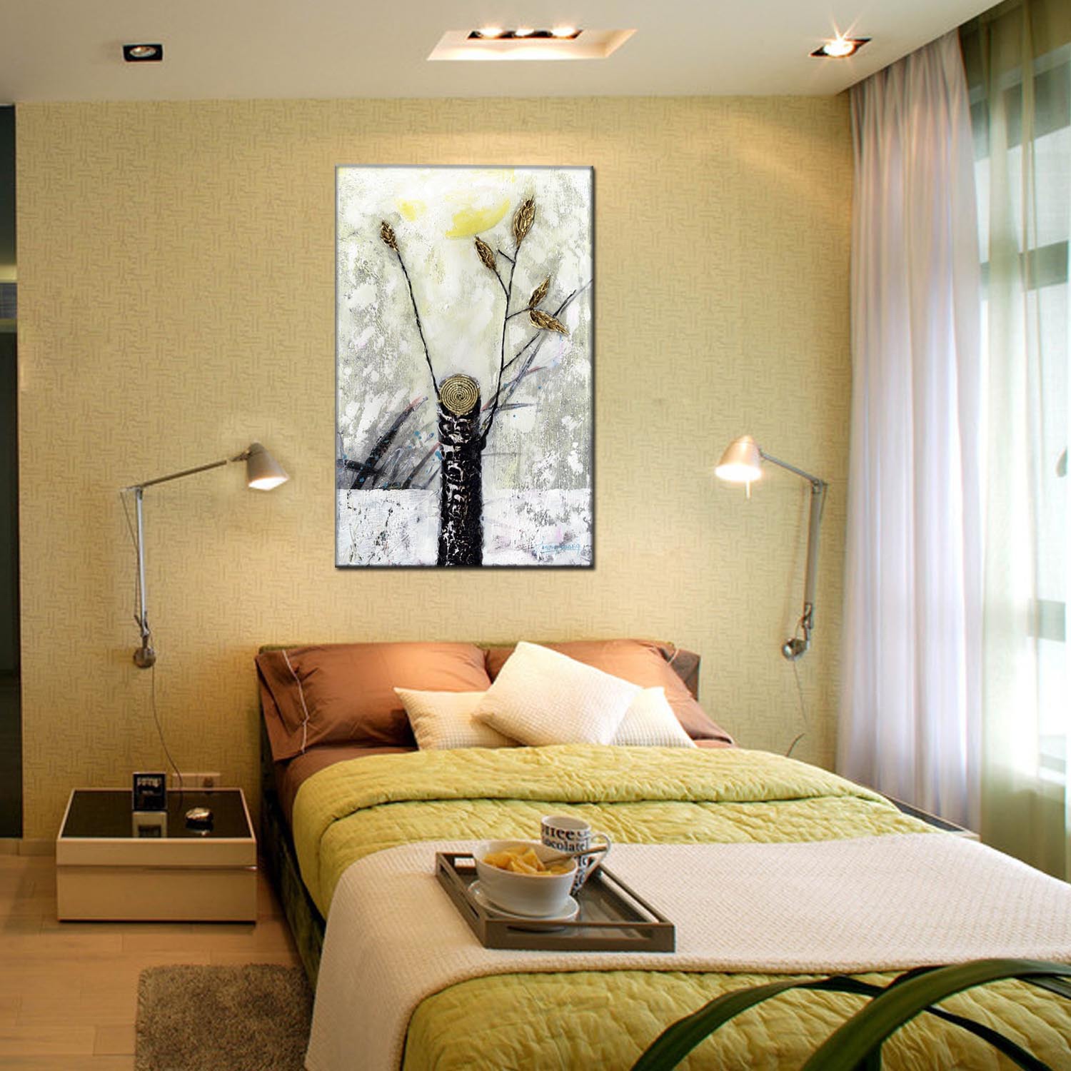 厂家直销客厅卧室油画宾馆酒店抽象风景装饰画可定制各种款式油画