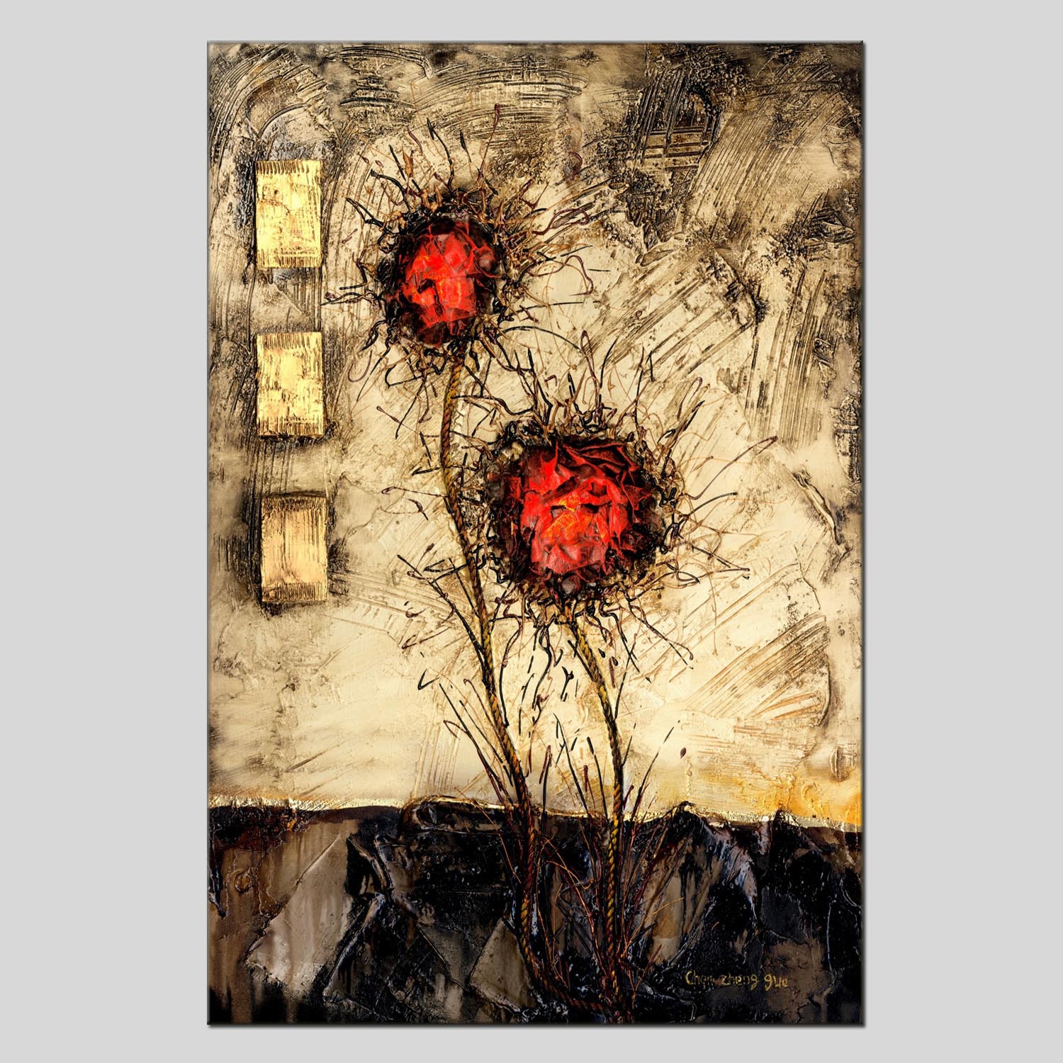 厂家直销客厅卧室油画宾馆酒店抽象风景装饰画可定制各种款式油画