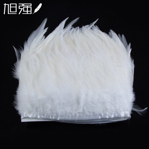 natural white feather manufacturers supply high quality turkey feather cloth edge wholesale natural diy skirt feather