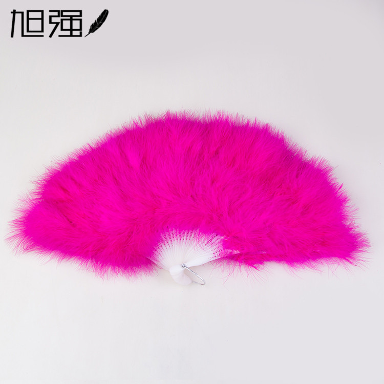高档全绒羽毛扇 舞台羽毛扇 化妆舞会道具FEATHER FAN 厂家直销
