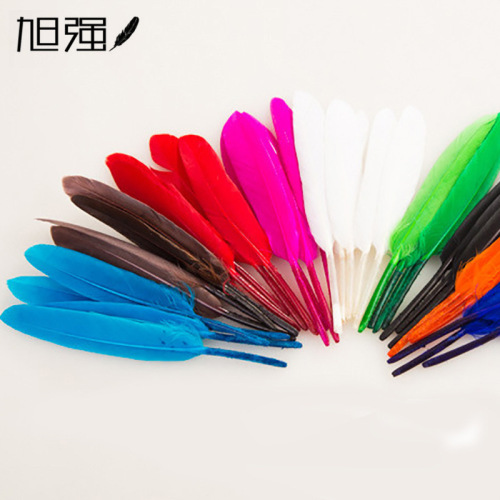 Wholesale Colorful Goose Feather Straight Knife Hair DIY Ornament Accessories Natural Feather Show Performance Costume Feather Accessories