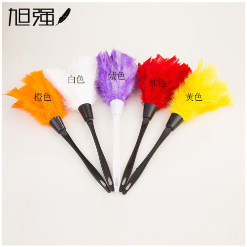 factory wholesale in stock direct selling turkey feather duster thickened plus-sized antistatic turkey feather duster duster
