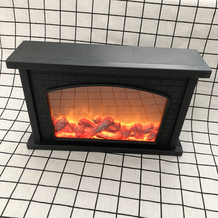 万圣节灯装饰创意壁炉LED圣诞节房子火焰灯