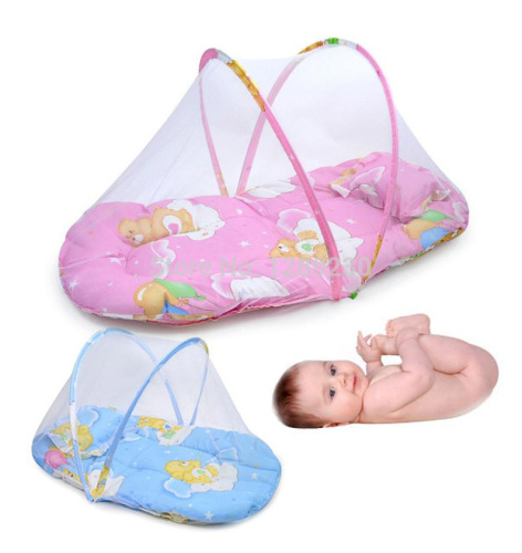 newborn folding mosquito net baby summer mosquito cover baby installation-free bottom portable sleeping mat yurt