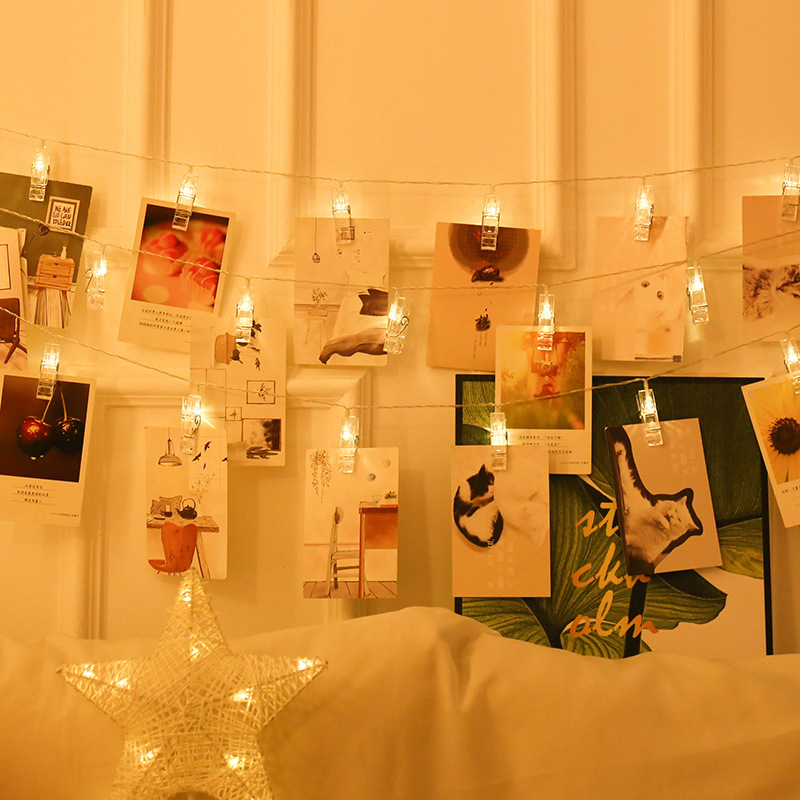 LED爆款电池灯串明信片夹子灯 少女房间装饰 跨境专供厂家直销