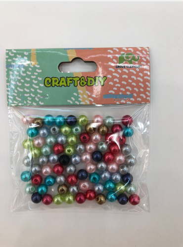 DIY Handmade Color Simulation Pearl Loose Beads perforated Plastic Pearl Decoration Ornament Accessories