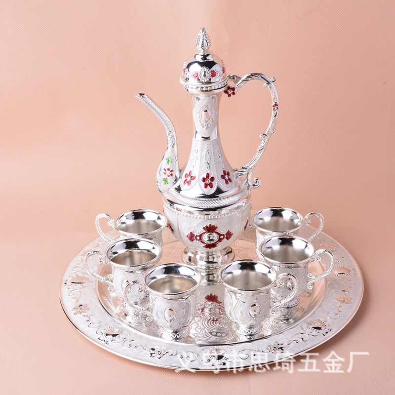 酒具套件工艺品 家居酒店纯银酒壶茶壶 家居酒店纯银酒壶茶壶