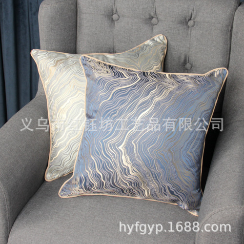 Light Luxury Sofa Cushion Pillow Nordic Style European Luxury New Chinese Model Room Villa Living Room Pillow Simple 