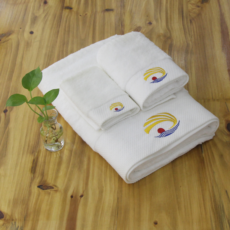 酒店宾馆铂金缎浴巾来样LOGO定制款纯棉套巾毛巾浴巾厂家批发套巾