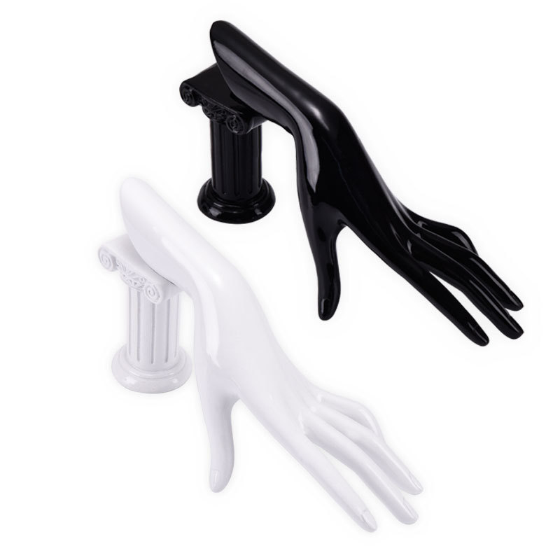 厂家促销黑绒戒指项链手摸展示架 王太模特手饰品展示架全绒树脂