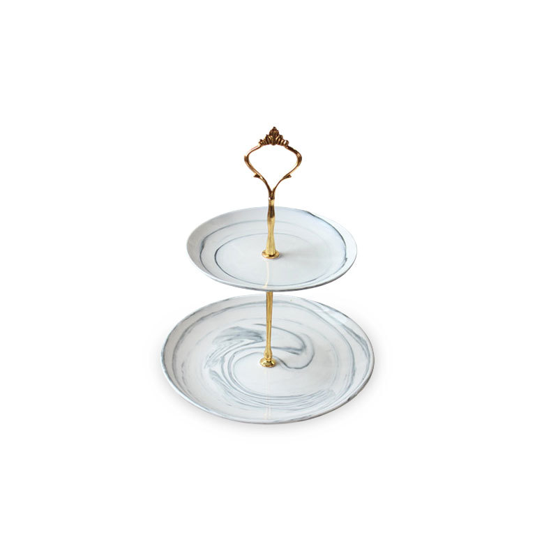 多层陶瓷收纳盘 桌面陶瓷摆件 首饰饰品置物道具 珠宝店陈列道具