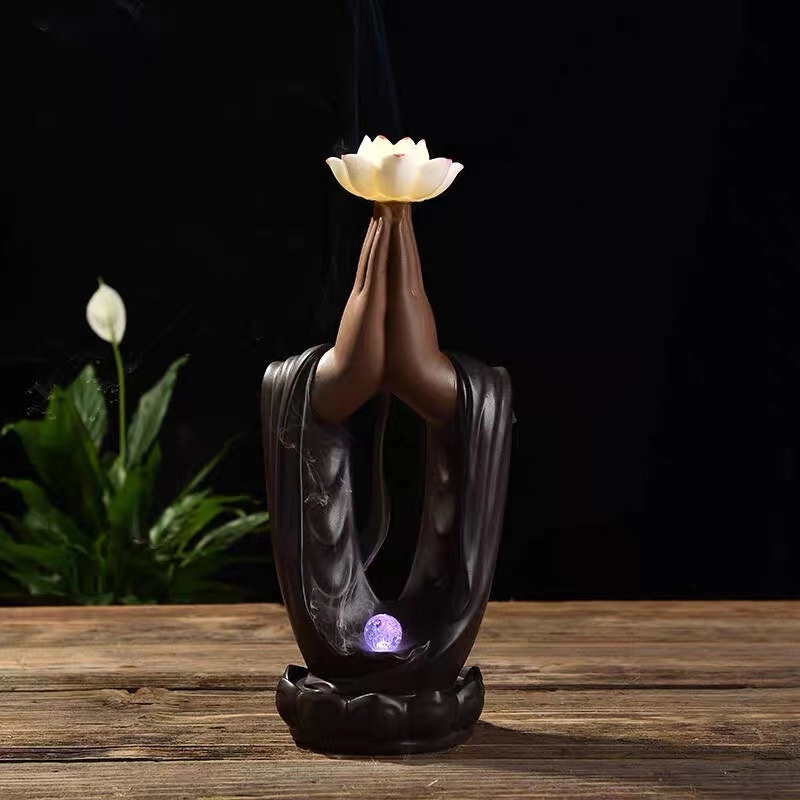 芸亭工艺茶道创意室内紫砂倒流香炉十全十美礼盒电池