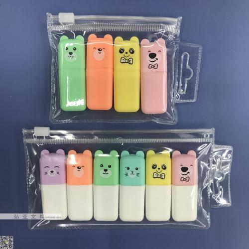 bear carrot candy chocolate stick ice fish highlighter various shapes mini highlighter