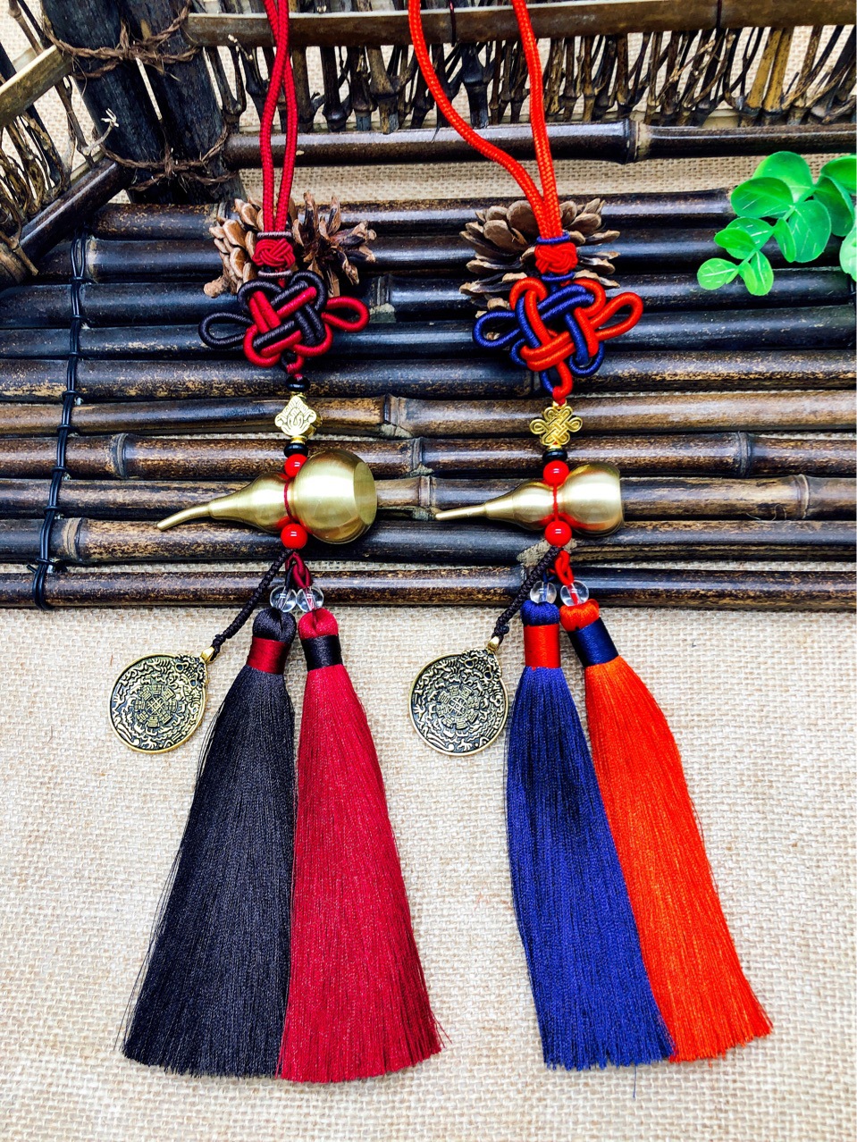 地摊双色中国结开盖铜葫芦挂件 精美家居工艺品创意汽车内饰挂件