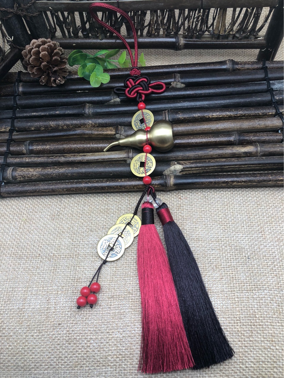 现货供应开盖铜葫芦挂件 五帝铜钱葫芦汽车挂件