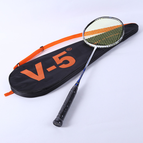 Sample Customization Factory Direct Sales Aluminum Carbon Fiber Badminton Racket Primary and Secondary School Students Beginner Offensive Training