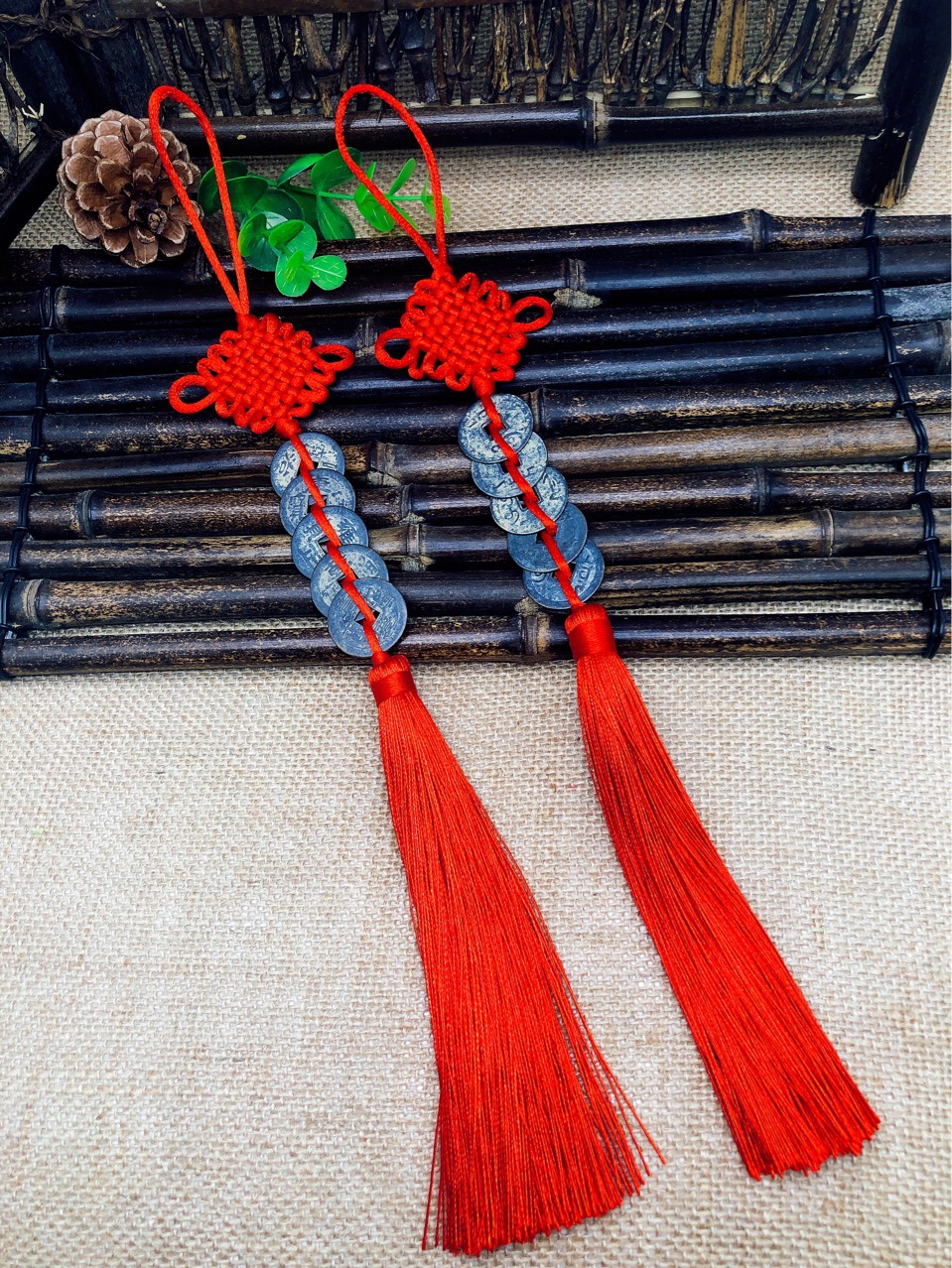 黑色仿古铜钱五帝串 家居门窗汽车挂饰 长期供应批发五帝串