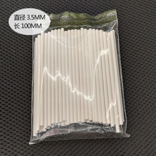 Disposable Degradable Kraft Paper Tube 3.5 * 100mm White Paper Stick Customizable