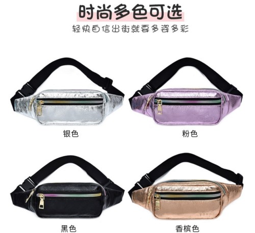 fashion trend pu waist bag shoulder messenger bag simple leisure outdoor travel bag
