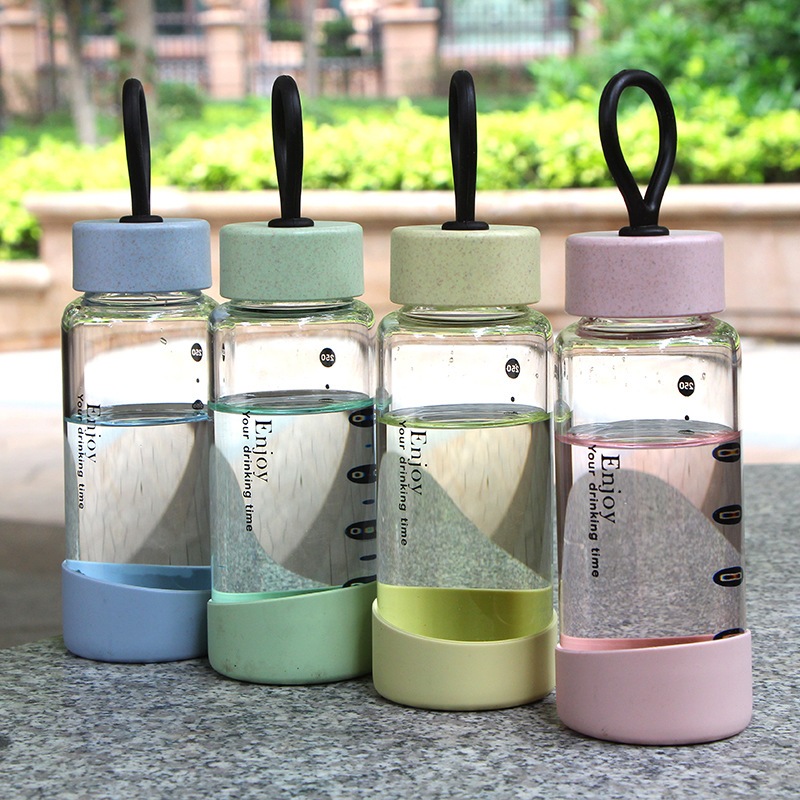 【厂家直销】广州富全麦斯玻璃杯2017新款水杯麦秆杯学生用水杯