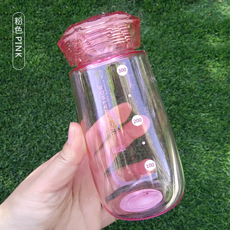 【厂家直销】广州富全创新时尚可爱学生礼品水杯可心钻石塑料水杯