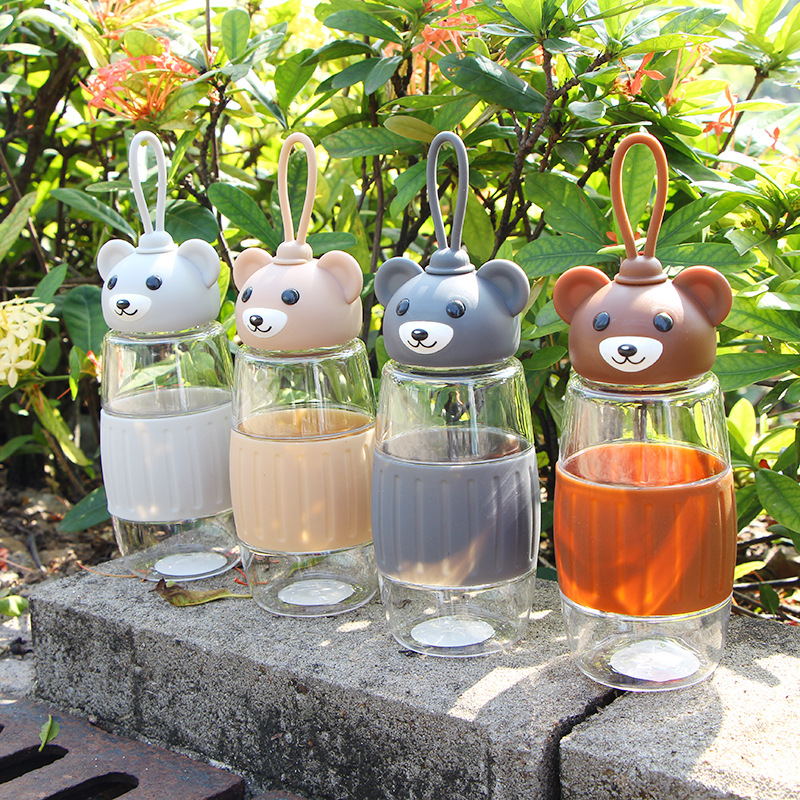 【厂家直销】广州富全卡通创意礼品杯泰迪塑料杯350ml创意塑料杯