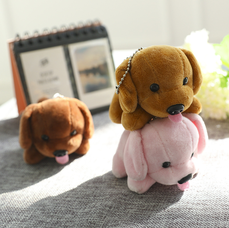 呆萌狗狗毛绒挂件钥匙扣超萌小狗车载饰品挂件厂家直供一手货源