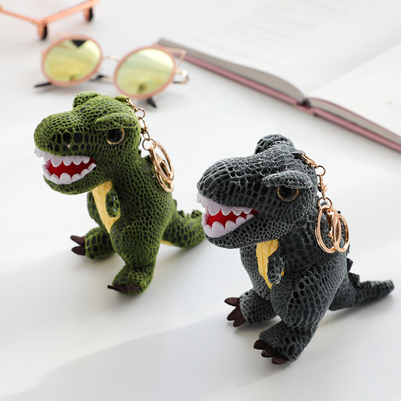 宝拉ins超火侏罗纪精品霸王龙钥匙扣包包挂件生日礼品厂家直销
