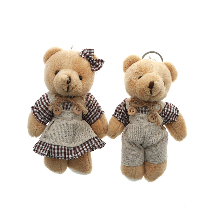 宝拉毛绒挂件钥匙扣ins超火麻布情侣熊牛仔裤童装裤配件公仔爆款